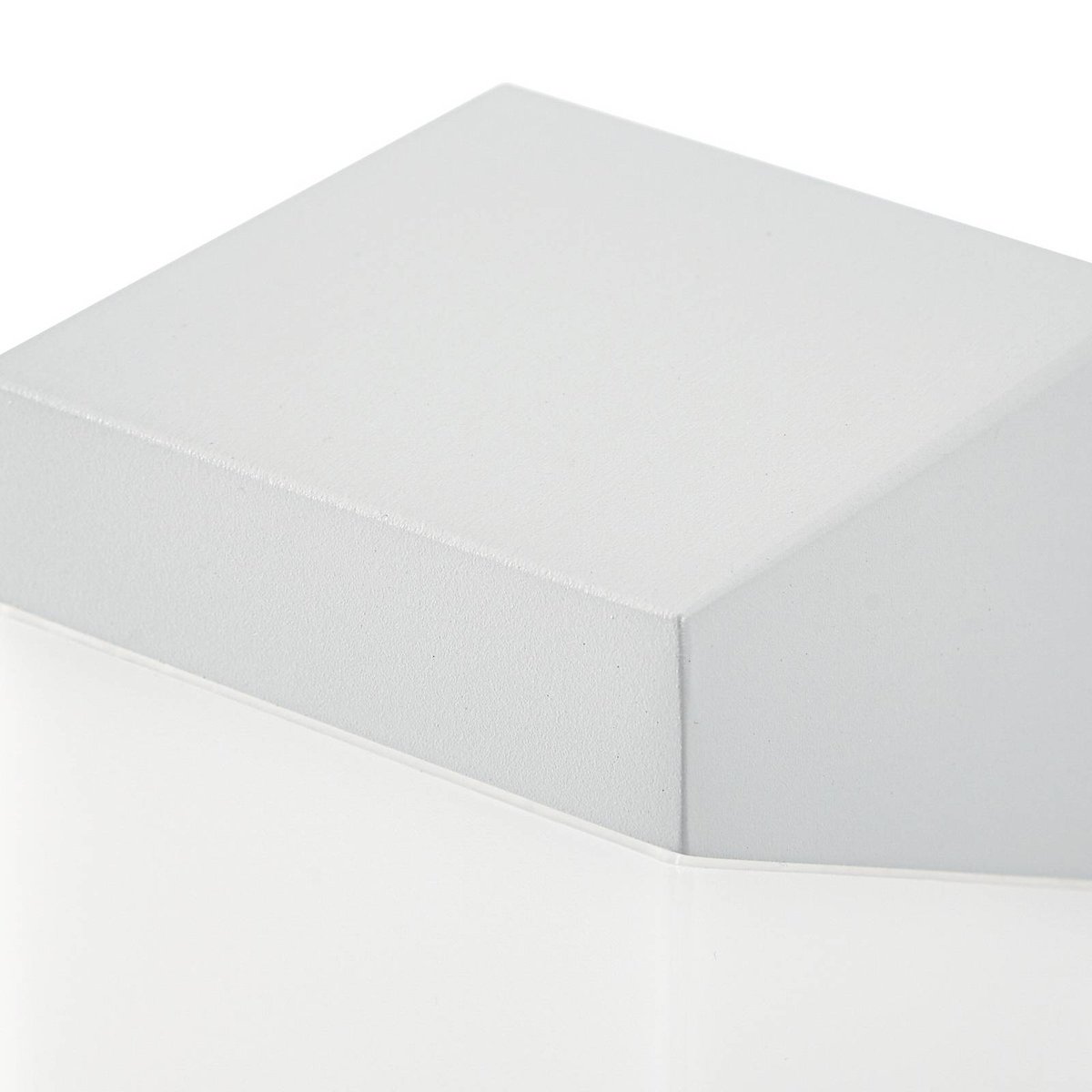 Luminaire extérieur en aluminium moderne gris clair, blanc opale, LUCANDE
