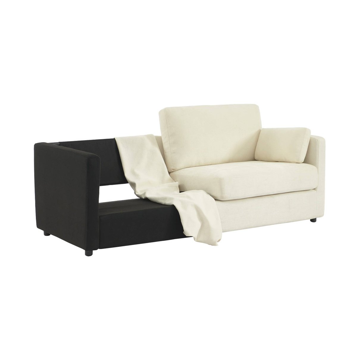 Housse en tissu pour canapé 2 places Neo NEO blanc, SWEEEK