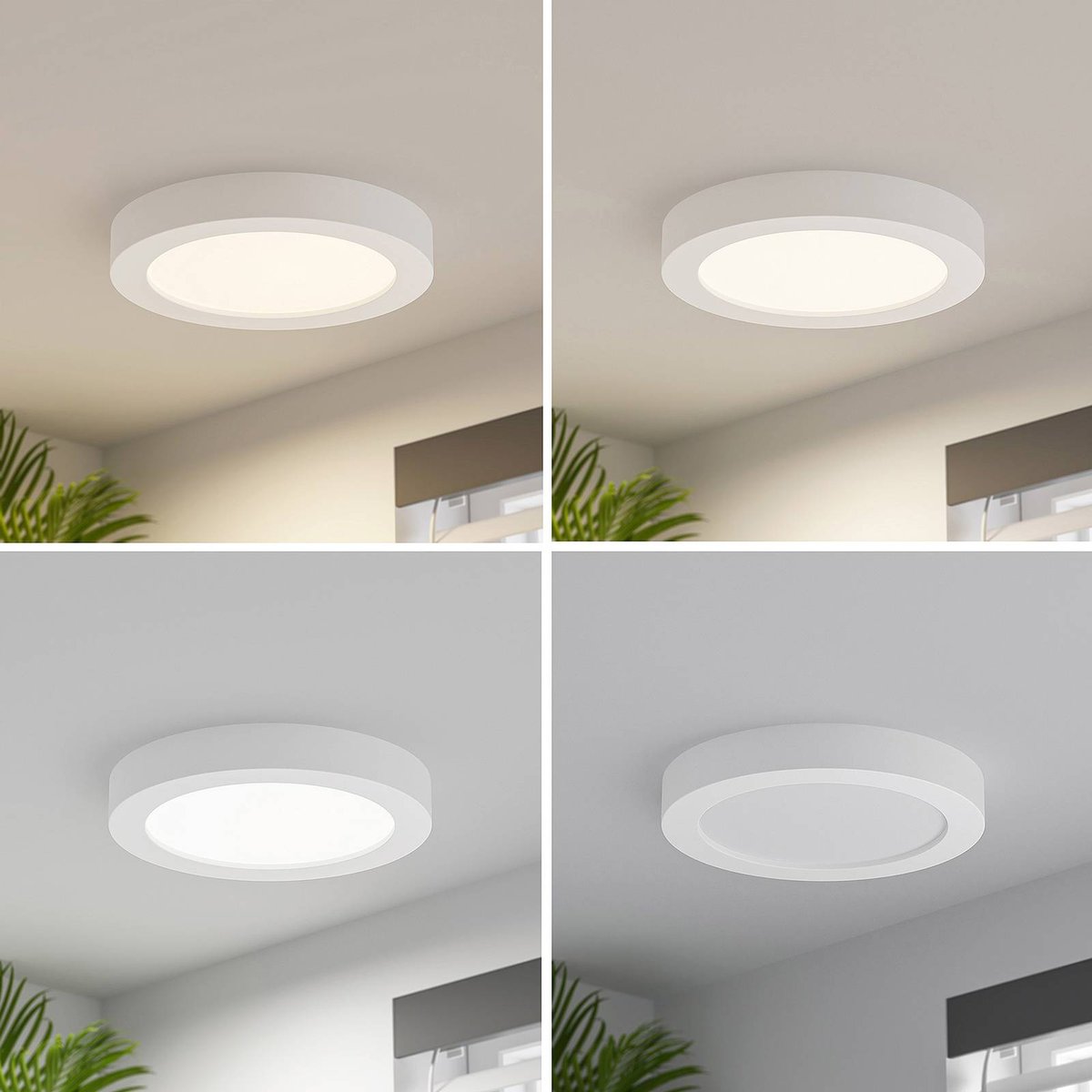Plafonnier en aluminium moderneLED, Edwina blanc, PRIOS