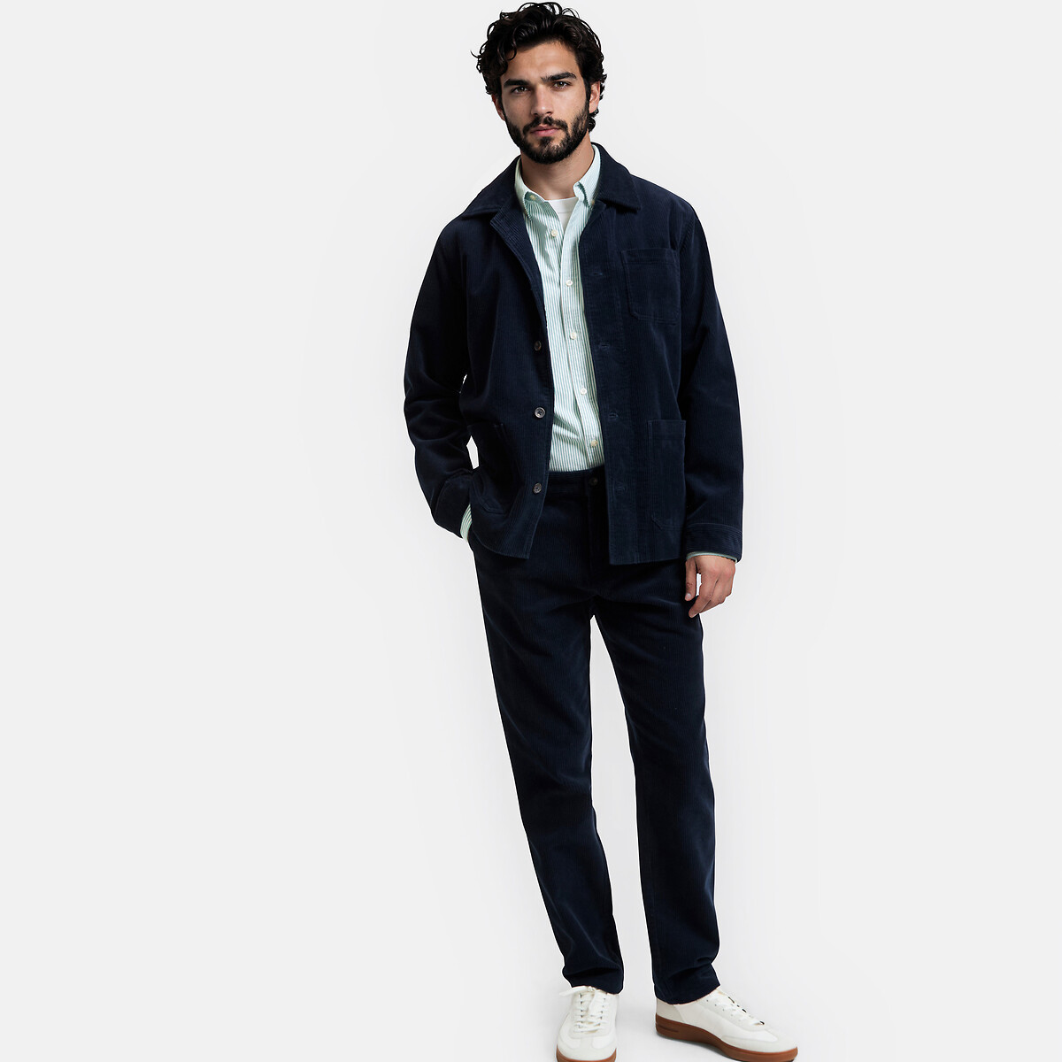Veste Workwear en velours, Signature HECTOR bleu marine, LA REDOUTE COLLECTIONS