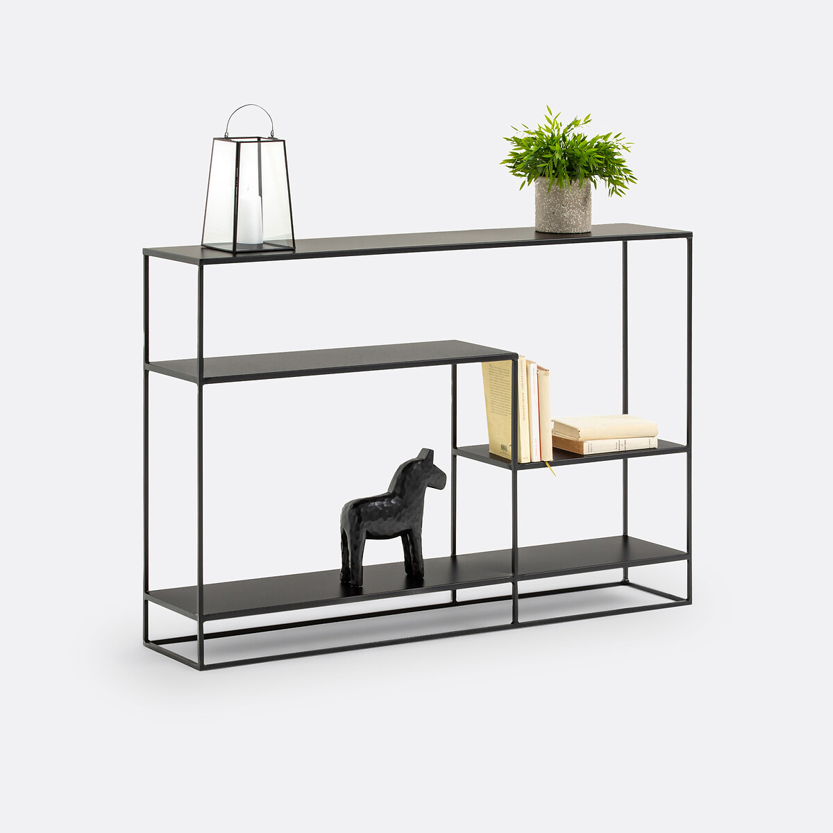 Console asymétrique métal acier, Miva noir, LA REDOUTE INTERIEURS