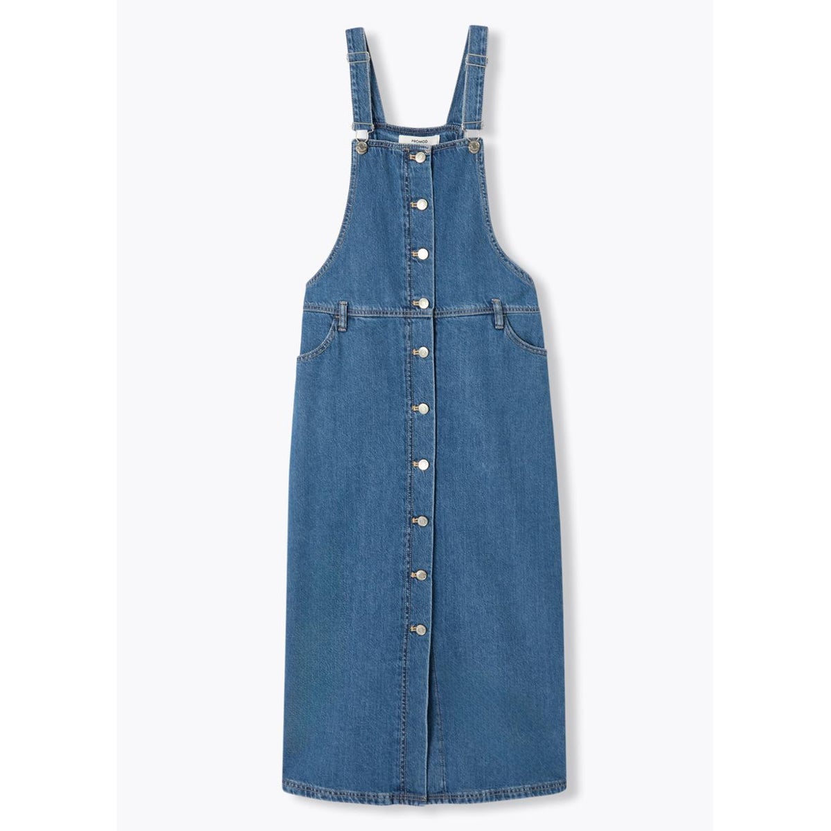 Robe-salopette en jean jean moyen, PROMOD