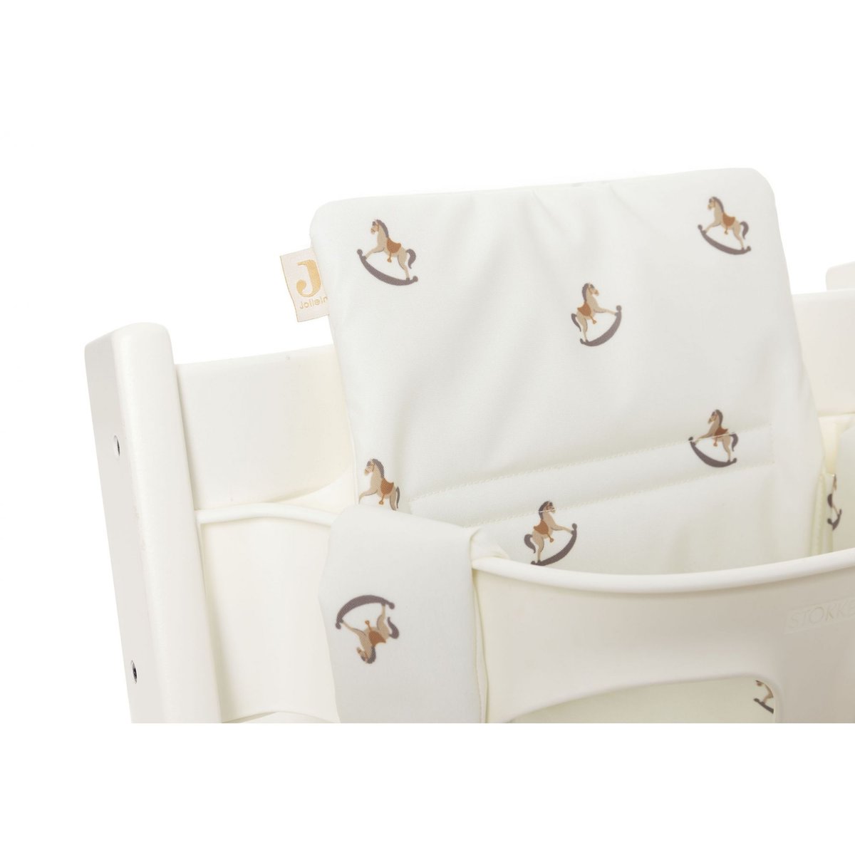 Assise pour chaise haute Stokke ecru, maron, JOLLEIN