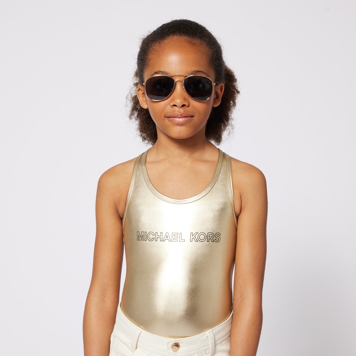 Maillot de bain 1 pièce dore clair, MICHAEL KORS