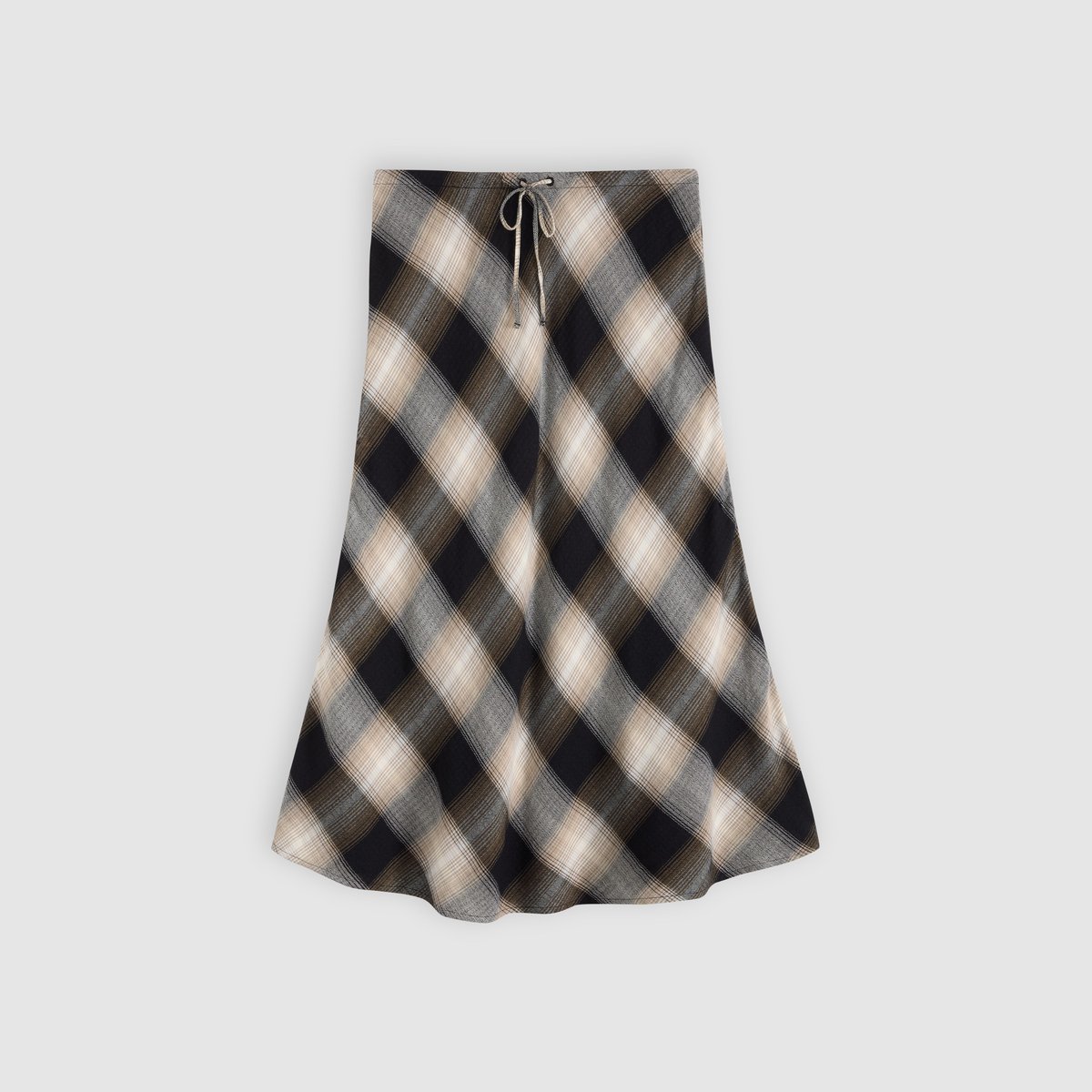 Jupe fluide Noemi marron - tessa shadow plaid v2 anthracite night, LEVI'S