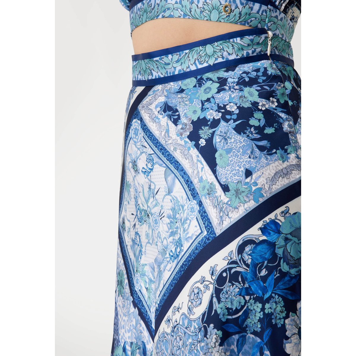 Jupe Longue Imprimé Foulard blau multi, GUESS