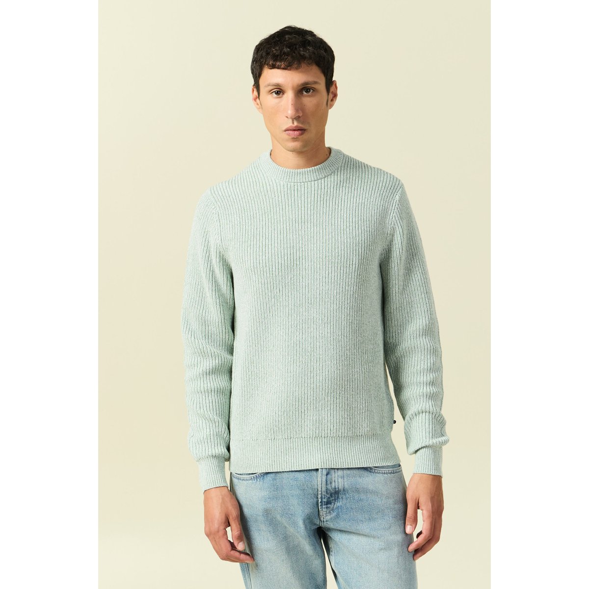 Pull manches longues vert pastel, BONOBO