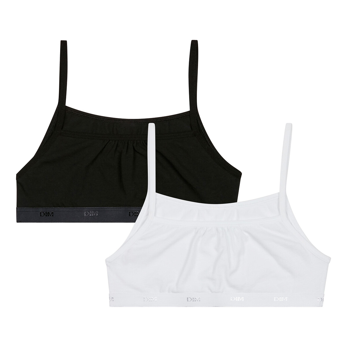 Lot de 2 brassières blanc/noir, DIM