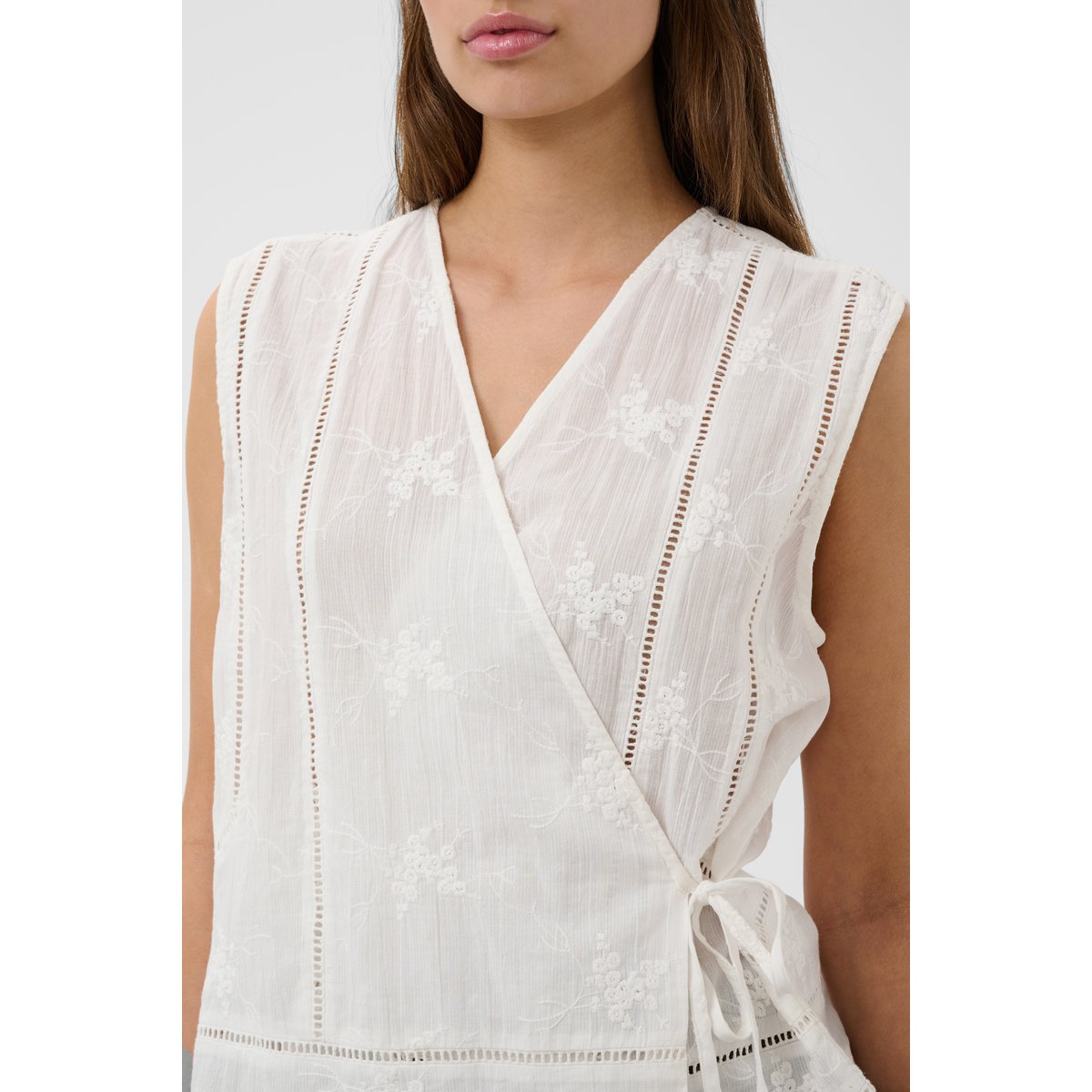 Blouse à manches courtes blanc broken white, SOAKED IN LUXURY