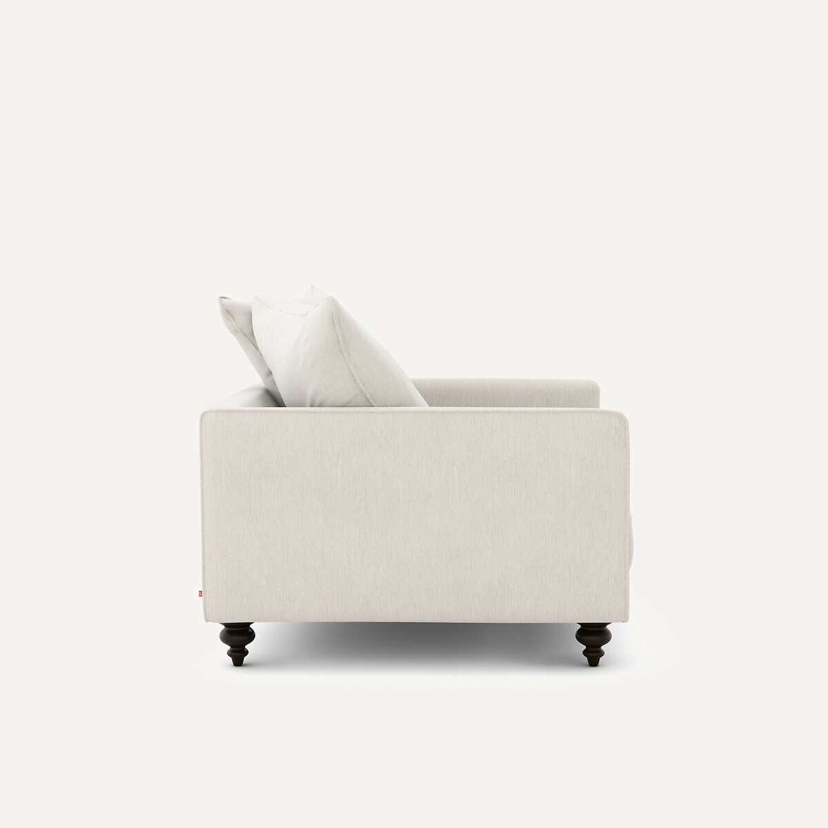 Fauteuil velours chenille, Lazare blanc, AM.PM