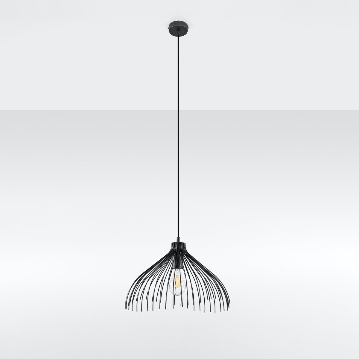 Suspension Acier Noir E27 1 Umb noir, EDEN