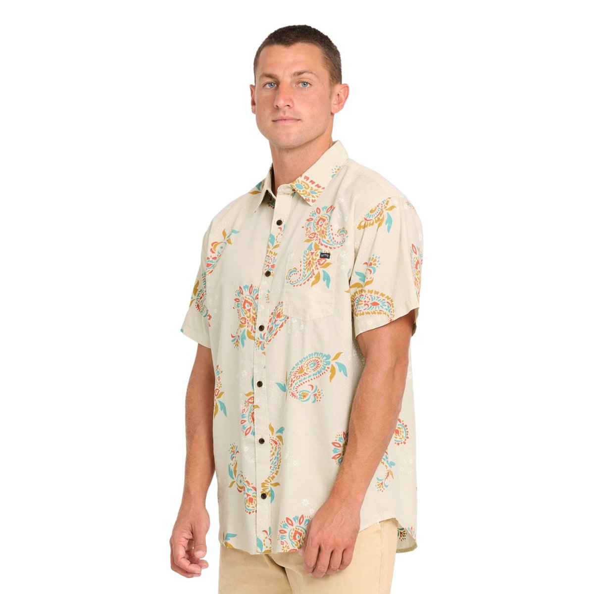 Chemise manches courtes SUNDAYS beige oatmeal, BILLABONG