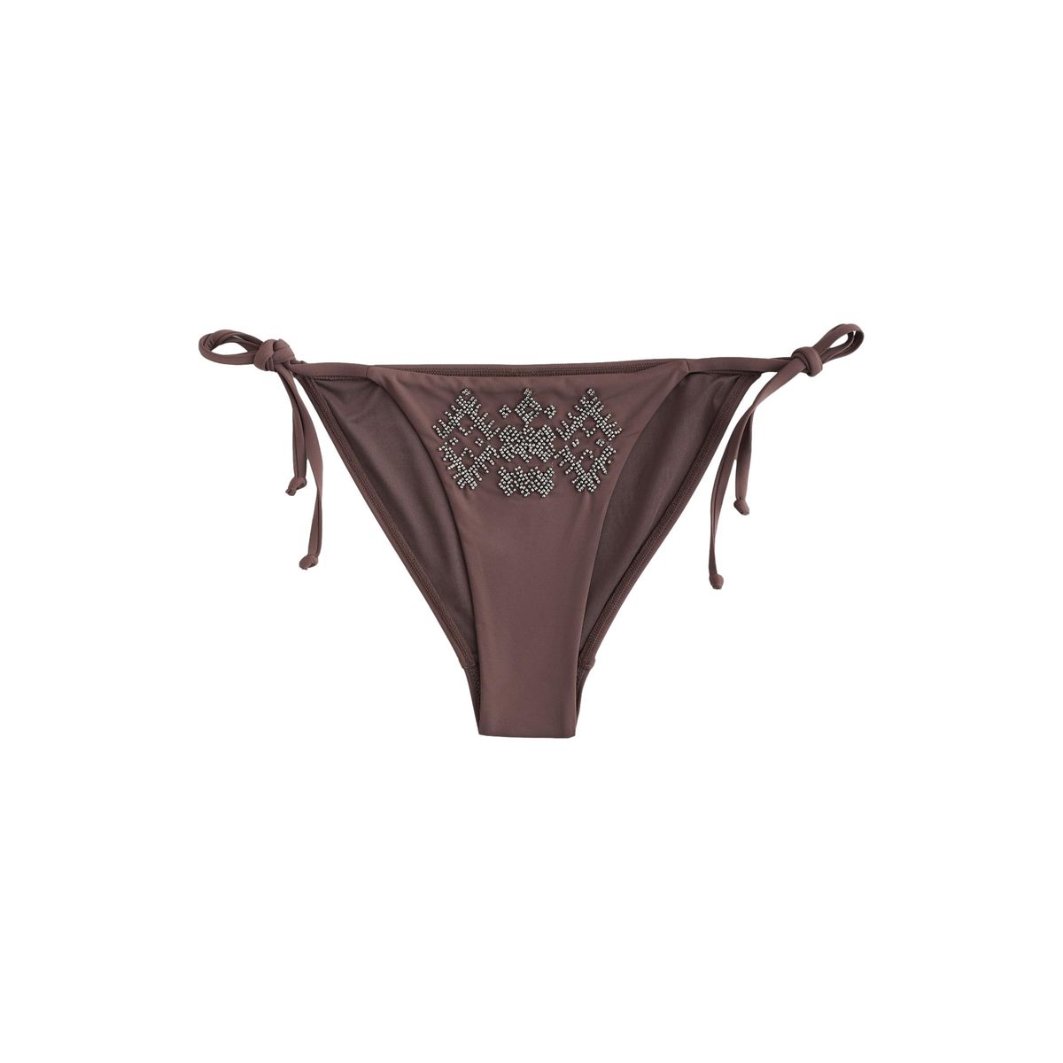 Bas de bikini fantaisie noué sur les côtés marron chocolat, NEXT