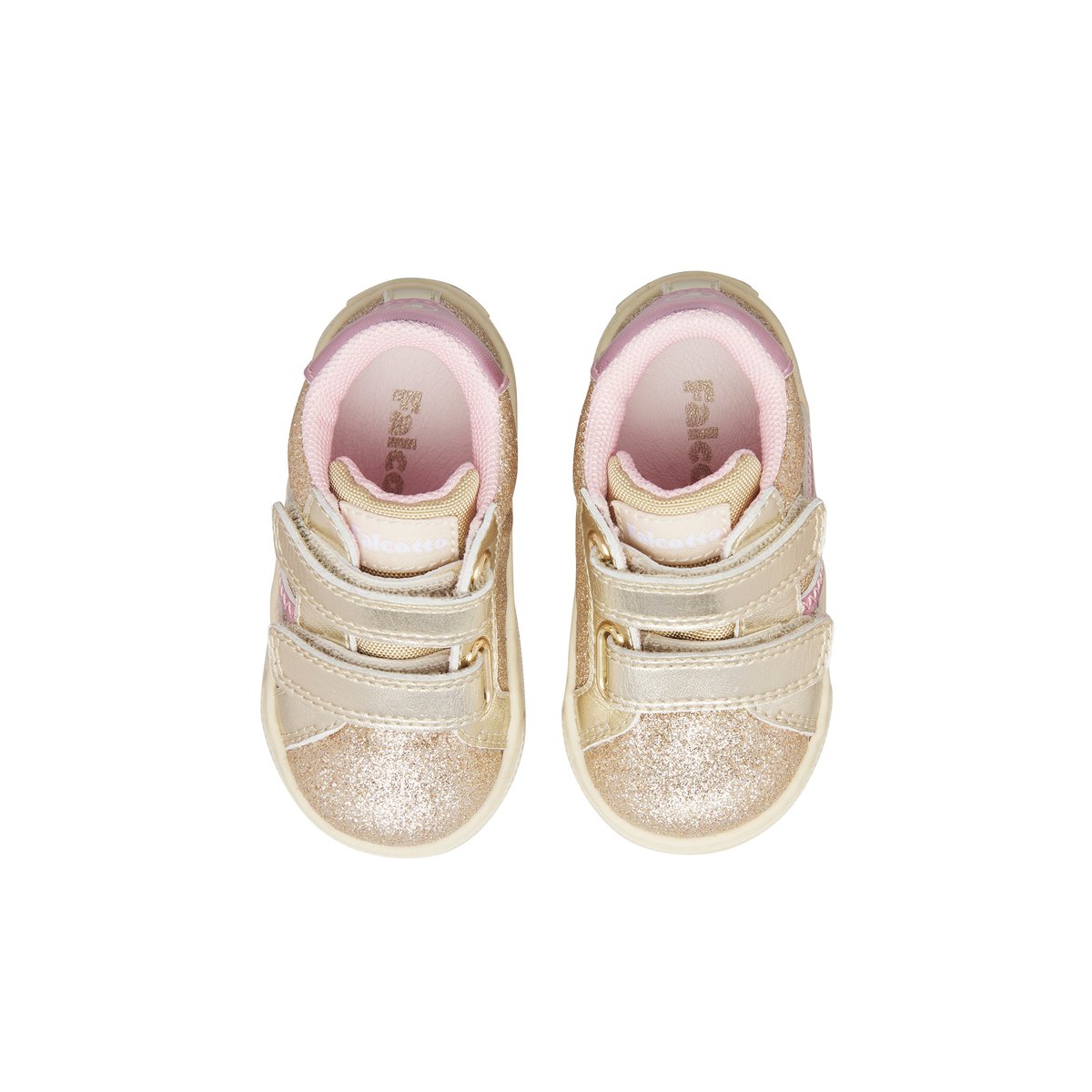 Sneakers en cuir et tissu TRUBY VL. rose-platine-, FALCOTTO