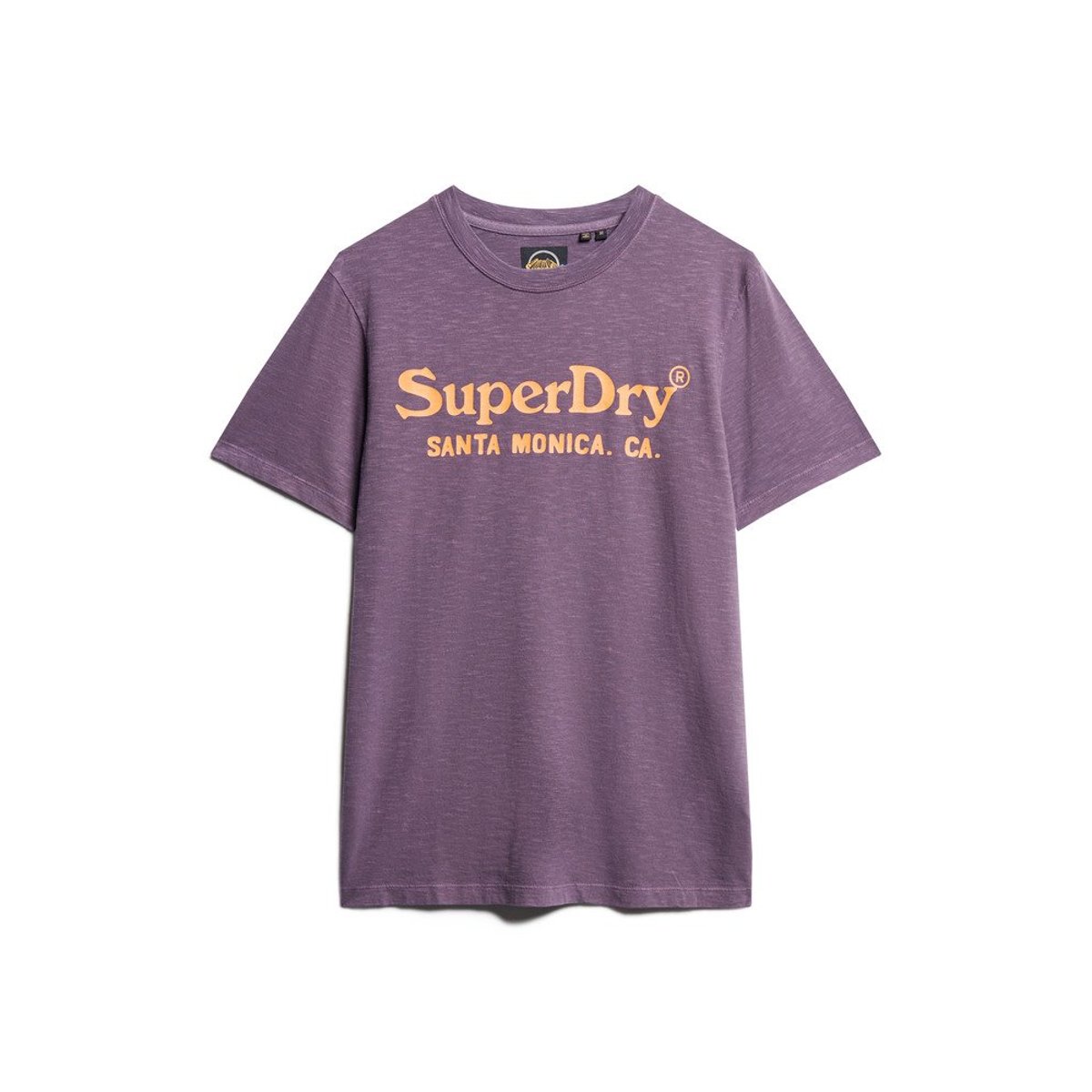 T-shirt classique à logo Venue violet suie flammé, SUPERDRY