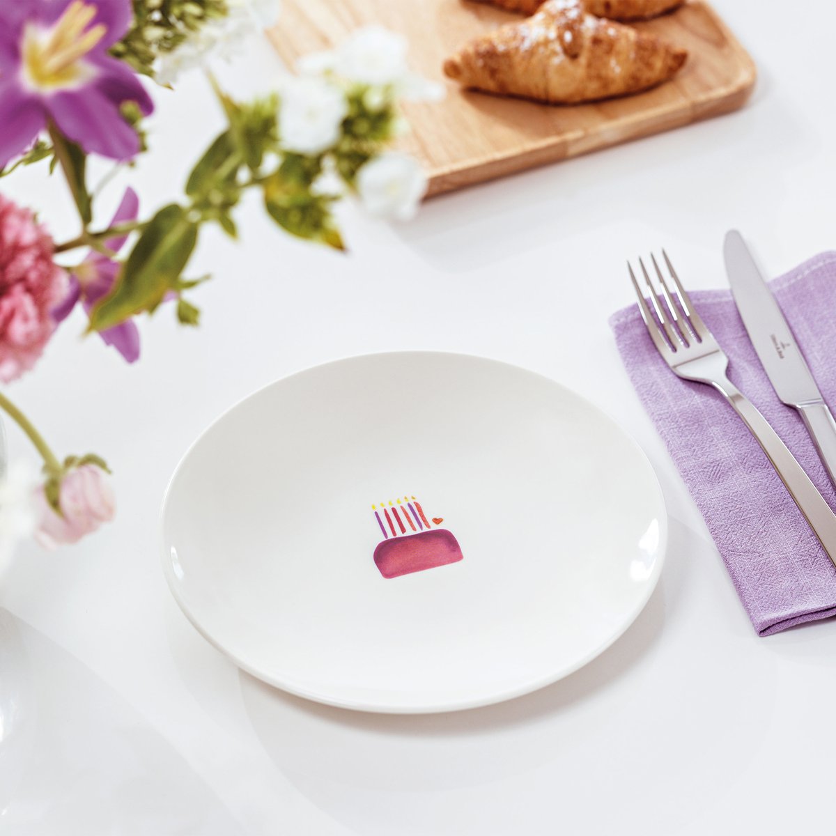 Assiette À Dessert Happy Birthday WITH LOVE couleur unique, LIKE. BY VILLEROY & BOCH