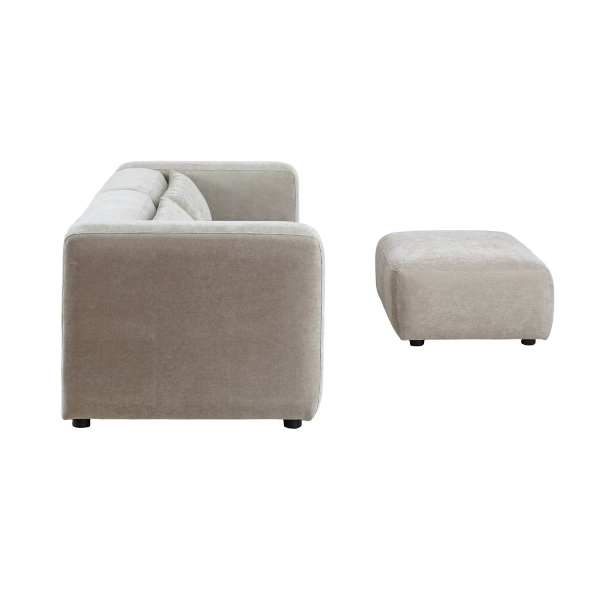 Canapé en tissu SOLYNE beige, MADE IN MEUBLES 