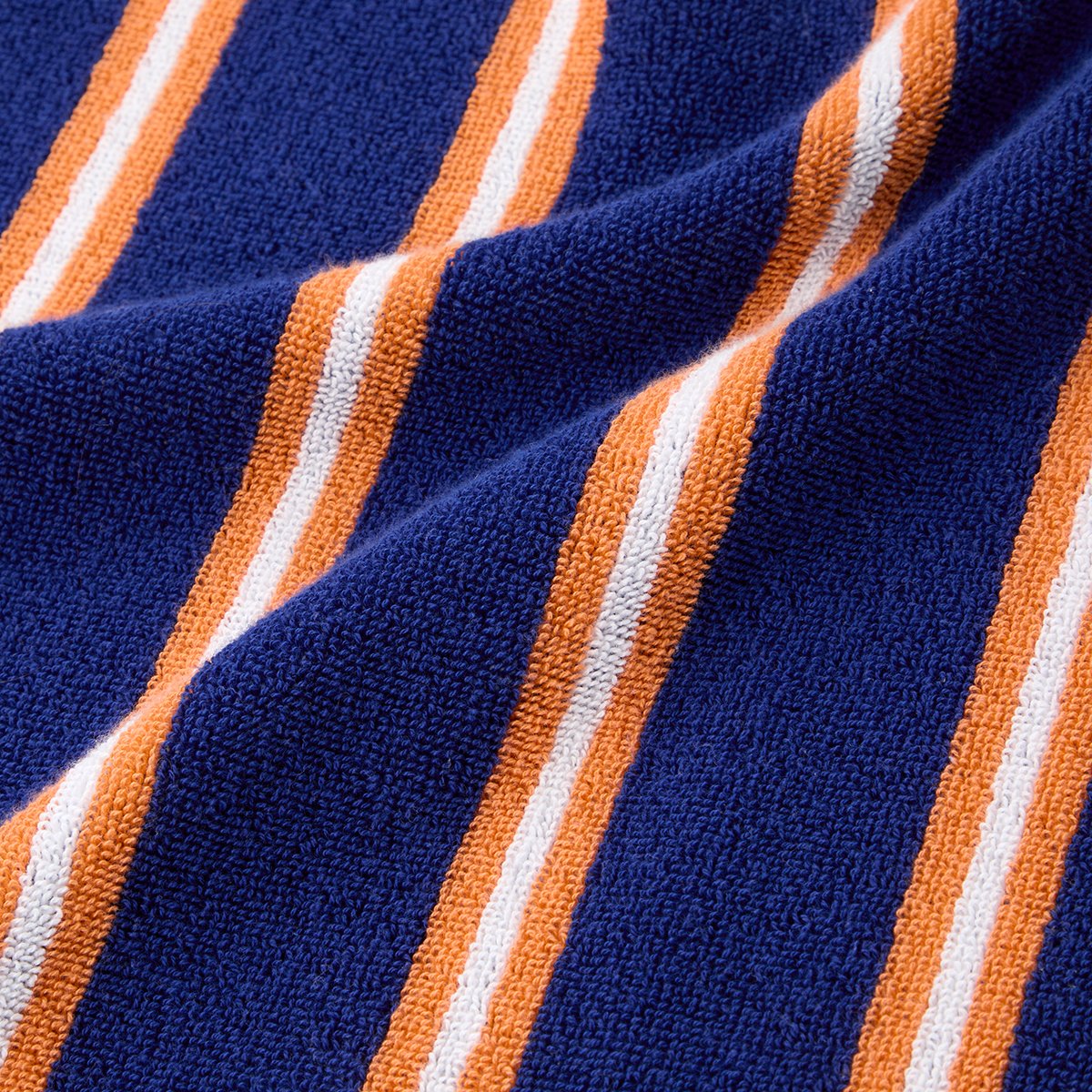 Serviette de plage en coton, L SUNSTRIPE saphir, LACOSTE HOME