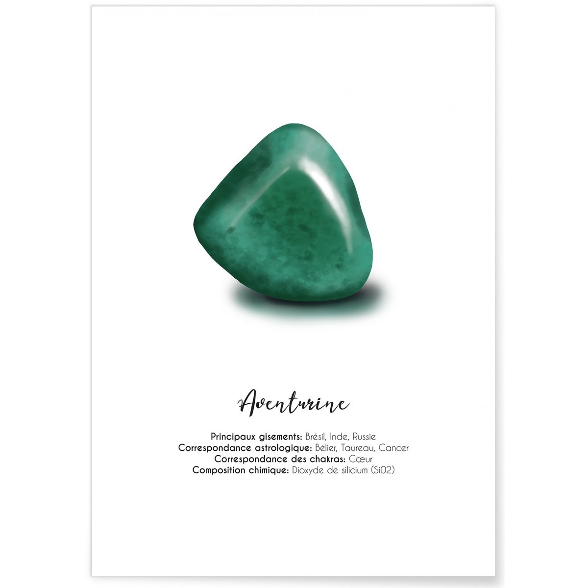 Affiche Aventurine blanc, L'AFFICHERIE