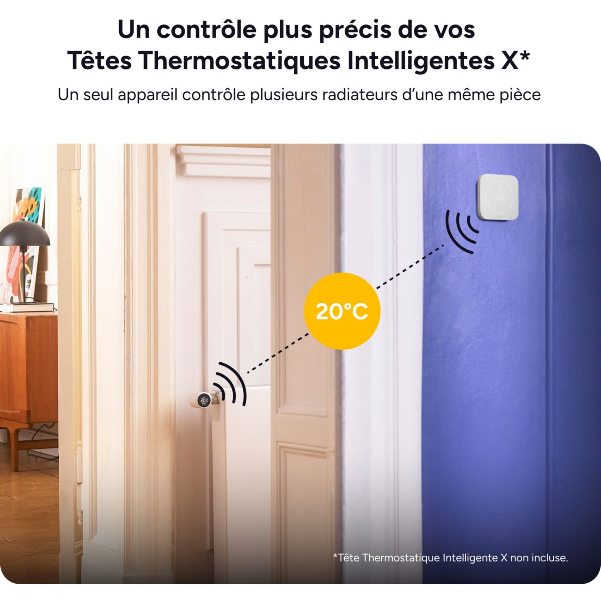 Thermostat connecté de température sans fil X (2e gén.) couleur unique, TADO
