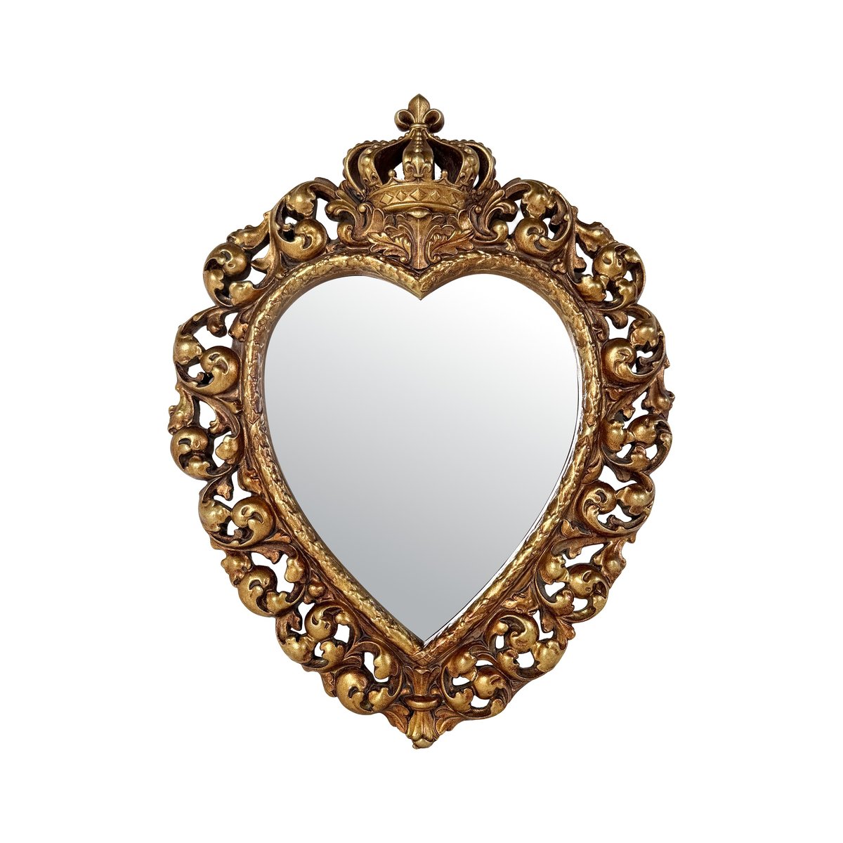Déco murale ex-voto couronne 23.7x30.1cm or, EMDE