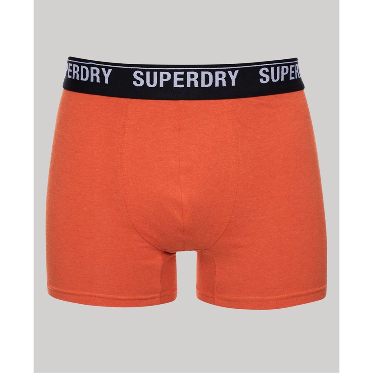 Lot de 3 boxers unis noir + gris + orange, SUPERDRY