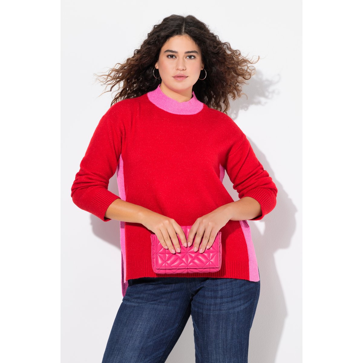 Pull à col montant et manches longues litchi, ULLA POPKEN
