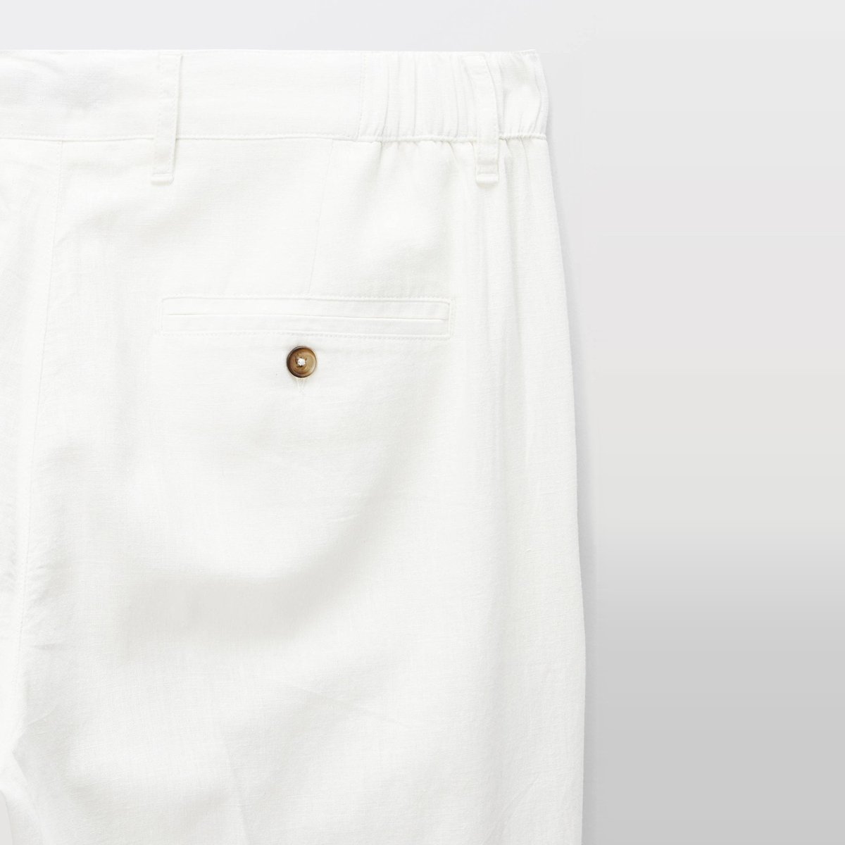 Pantalon en lin et coton naturel, MONOPRIX
