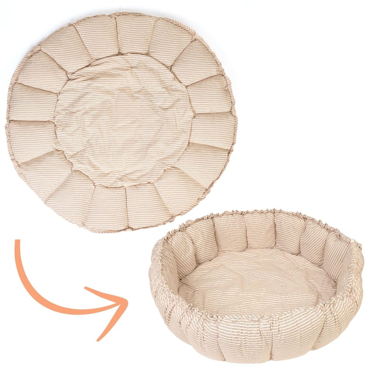 Tapis de jeu 3 en 1 Organic Coco ecru, bleu, PLAY&GO