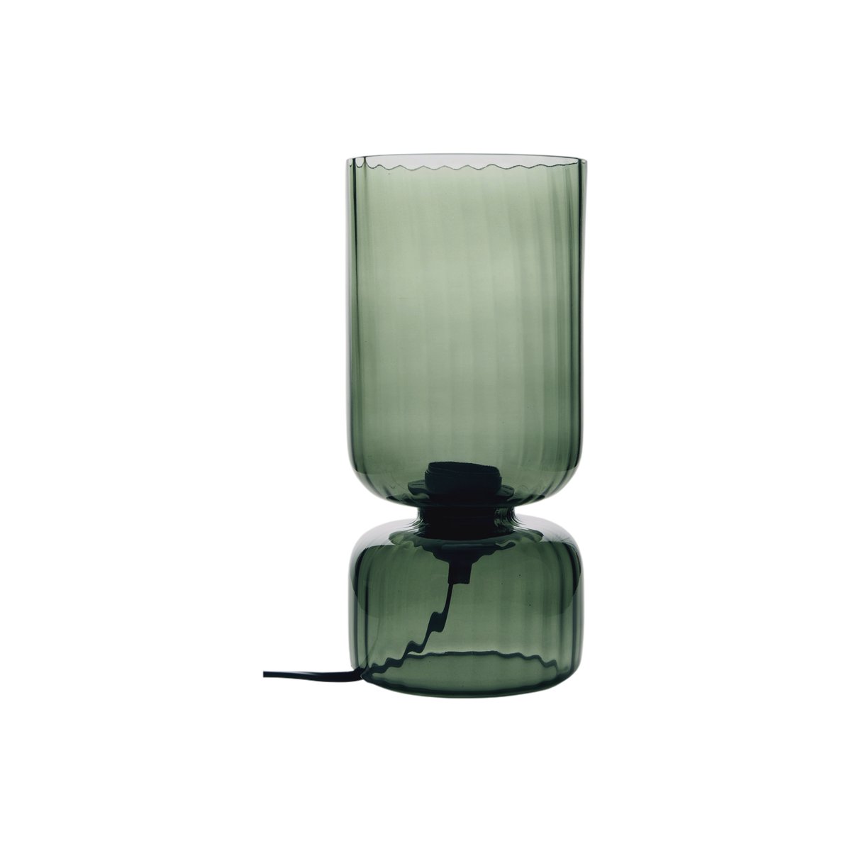 Lampe à poser en verre vert fumé - CELESTE vert, CAMIF