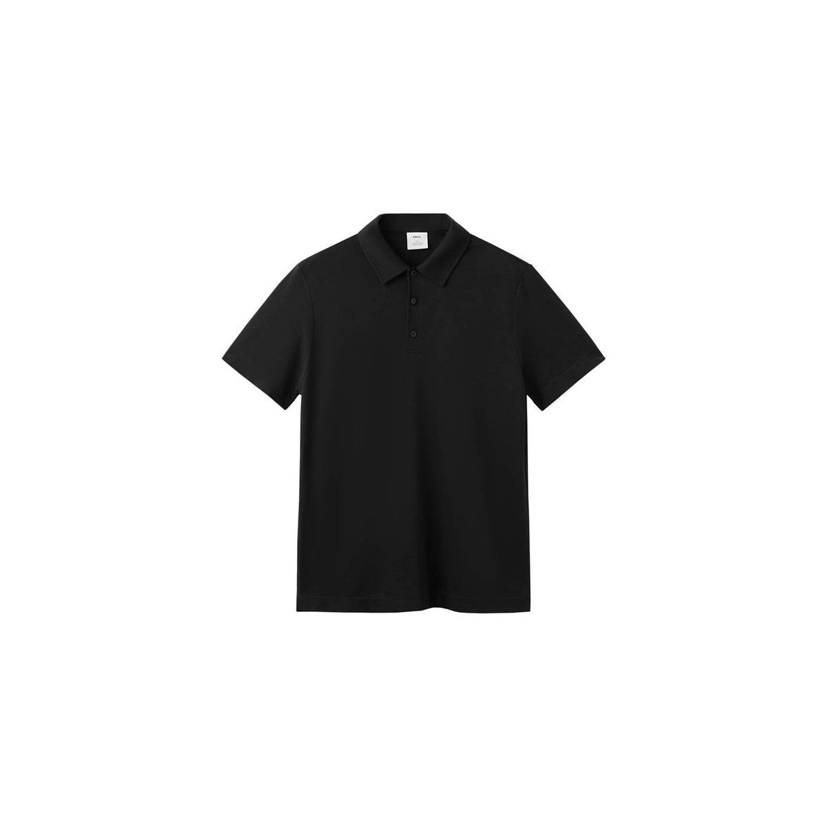 Polo maille fine noir, MANGO MAN