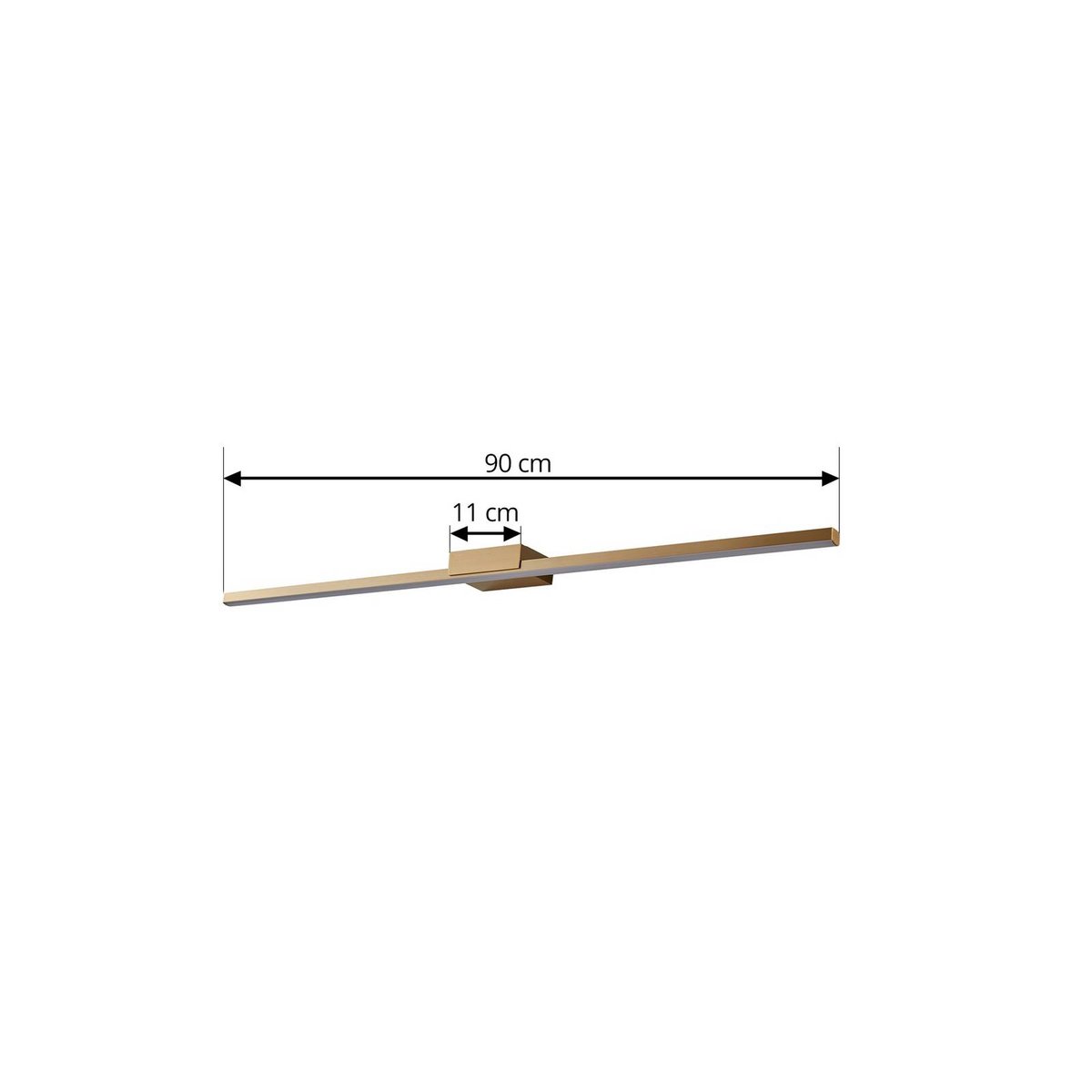 Applique en aluminium moderneLED, Kivana cuivre brossé, LUCANDE