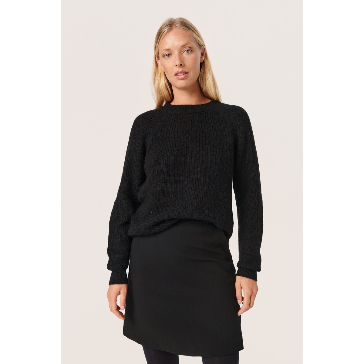 Pullover tricoté noir black, SOAKED IN LUXURY