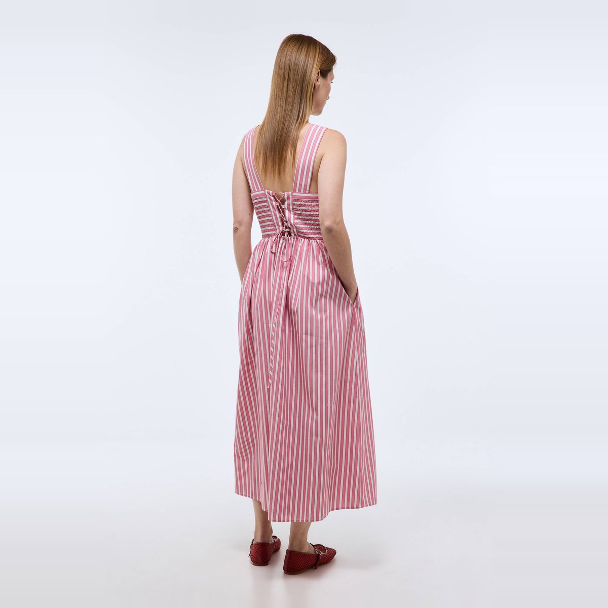 Robe midi rayée en coton BIO GOTS azalee, MONOPRIX