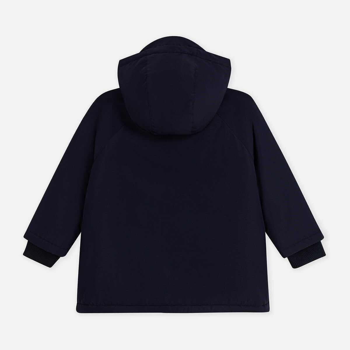 Parka di media lunghezza con cappuccio, in tinta unita blu marino, PETIT BATEAU