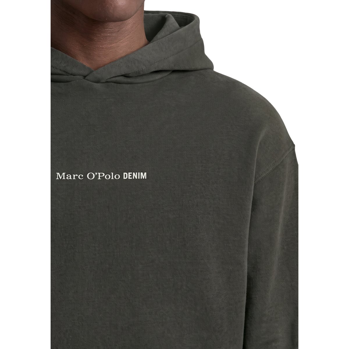 Hoodie relaxed en pur coton bio noir, MARC O’POLO DENIM