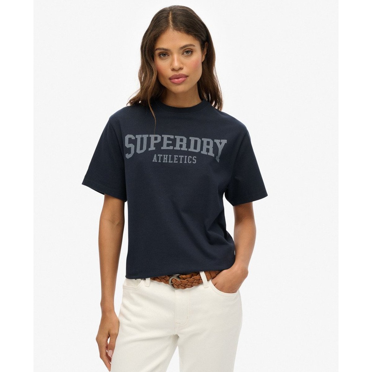 T-shirt oversize Athletic Essentials bleu marine éclipse, SUPERDRY