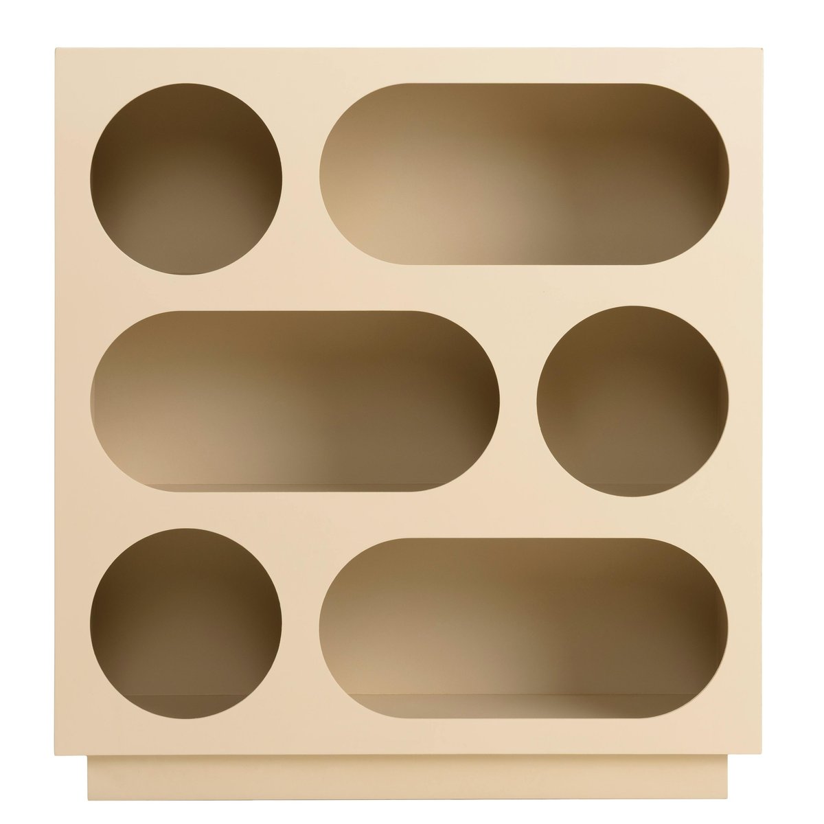 Buffet 70x23cm 6 niches en bois peint beige CASTILLE taupe, PIER IMPORT