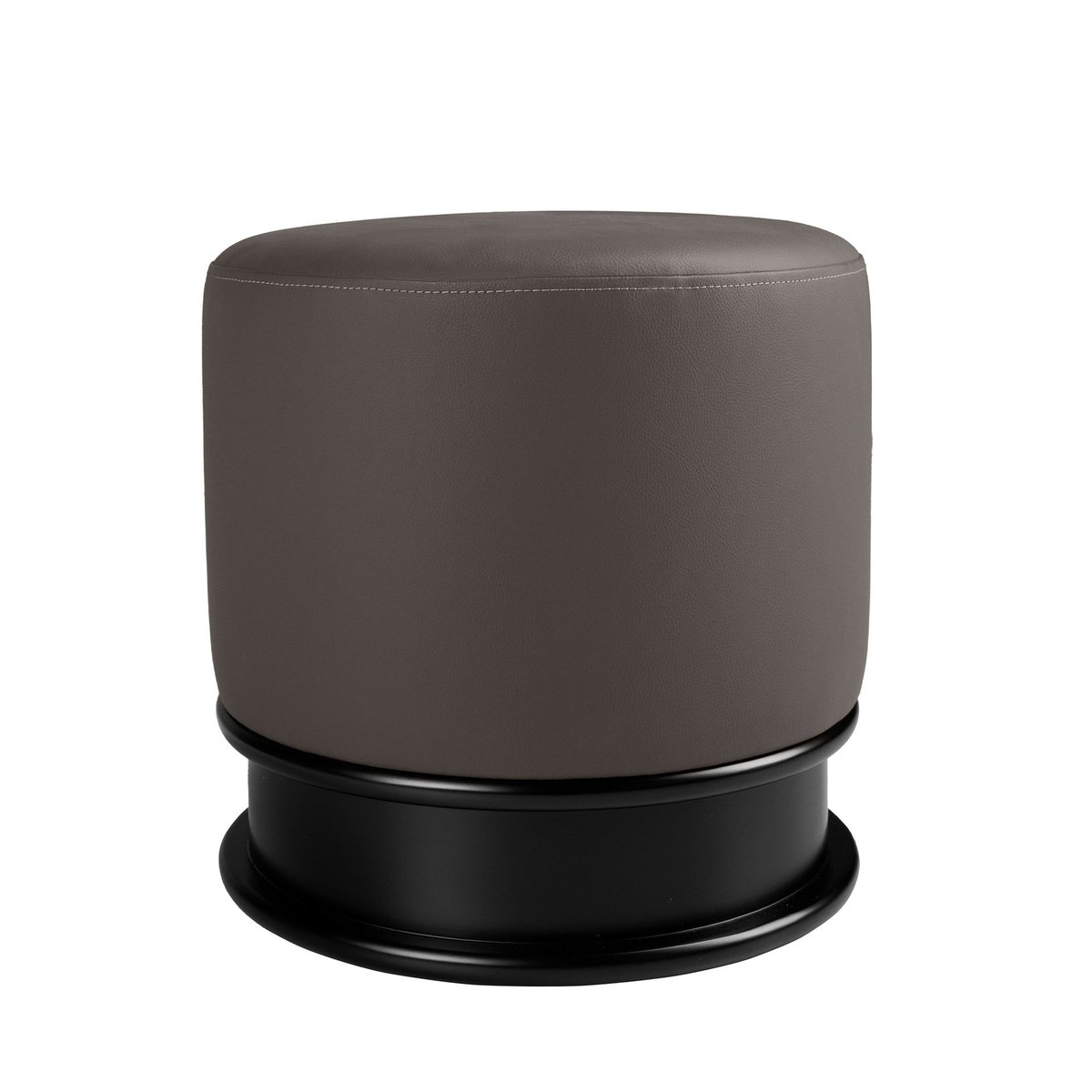 Pouf en similicuir gris | noir, ANGEL CERDA