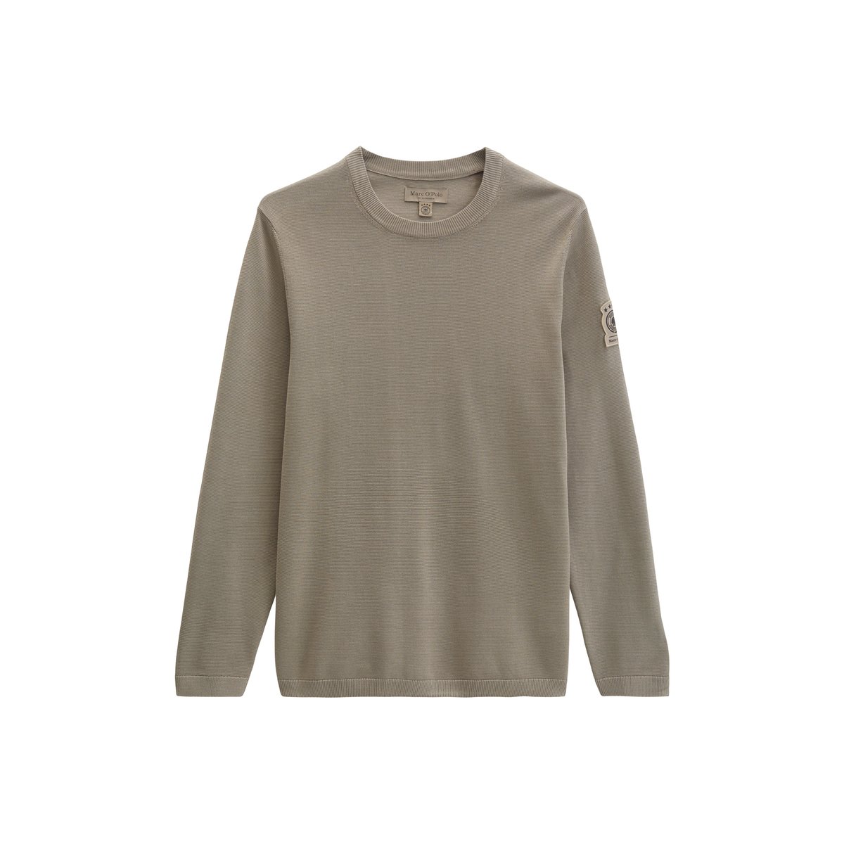 Pullover DFB Travel Collection en pur coton bio marron, MARC O'POLO