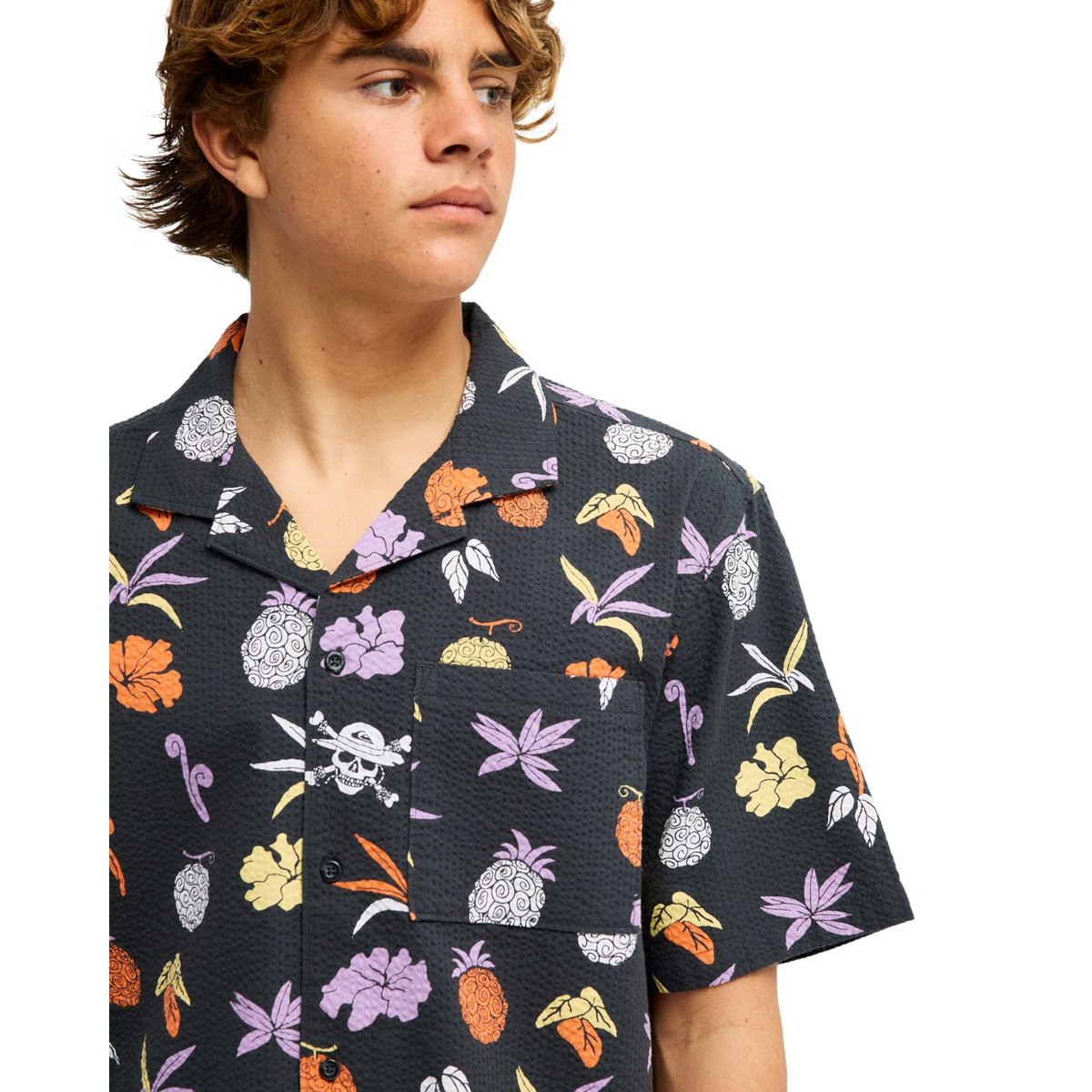 Chemise manches courtes ONE PIECE NO MI violet phantom opqs gomu no mi, QUIKSILVER