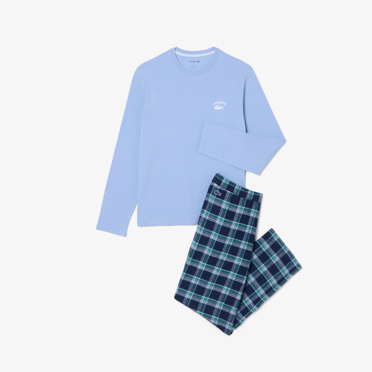 Ensemble de pyjama flanelle bleu-w7i, LACOSTE