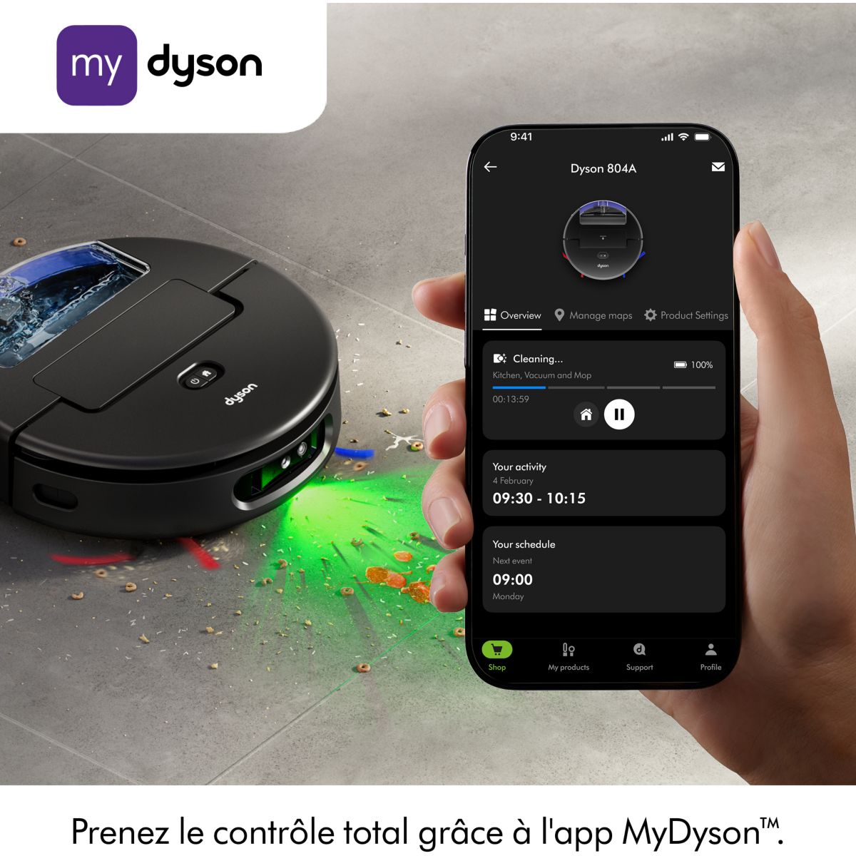 Robot Aspirateur Laveur Spot+Scrub AI couleur unique, DYSON