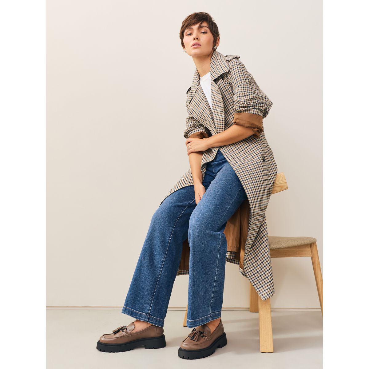 Mocassins plateforme à glands forever comfort marron moka, NEXT