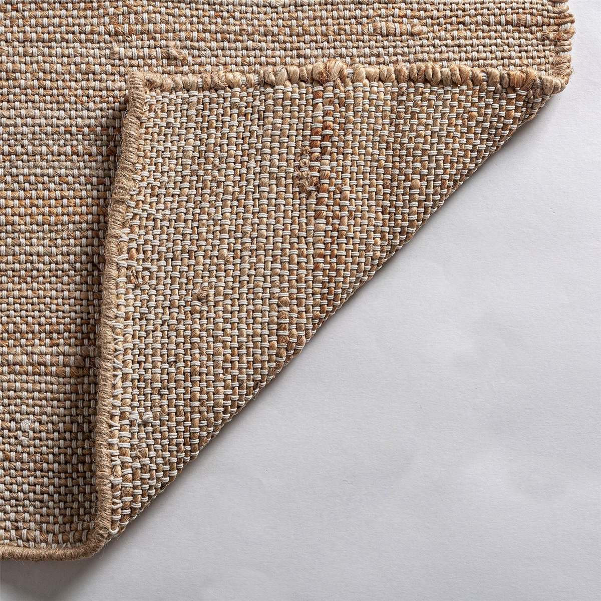Tapis en jute et coton style bohème tons marron naturel et beige, RECOLLECTION