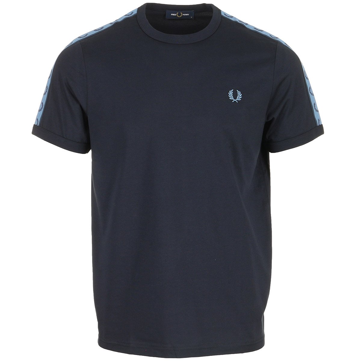 T-shirt CONTRAST TAPE RINGER navy ace blue, FRED PERRY
