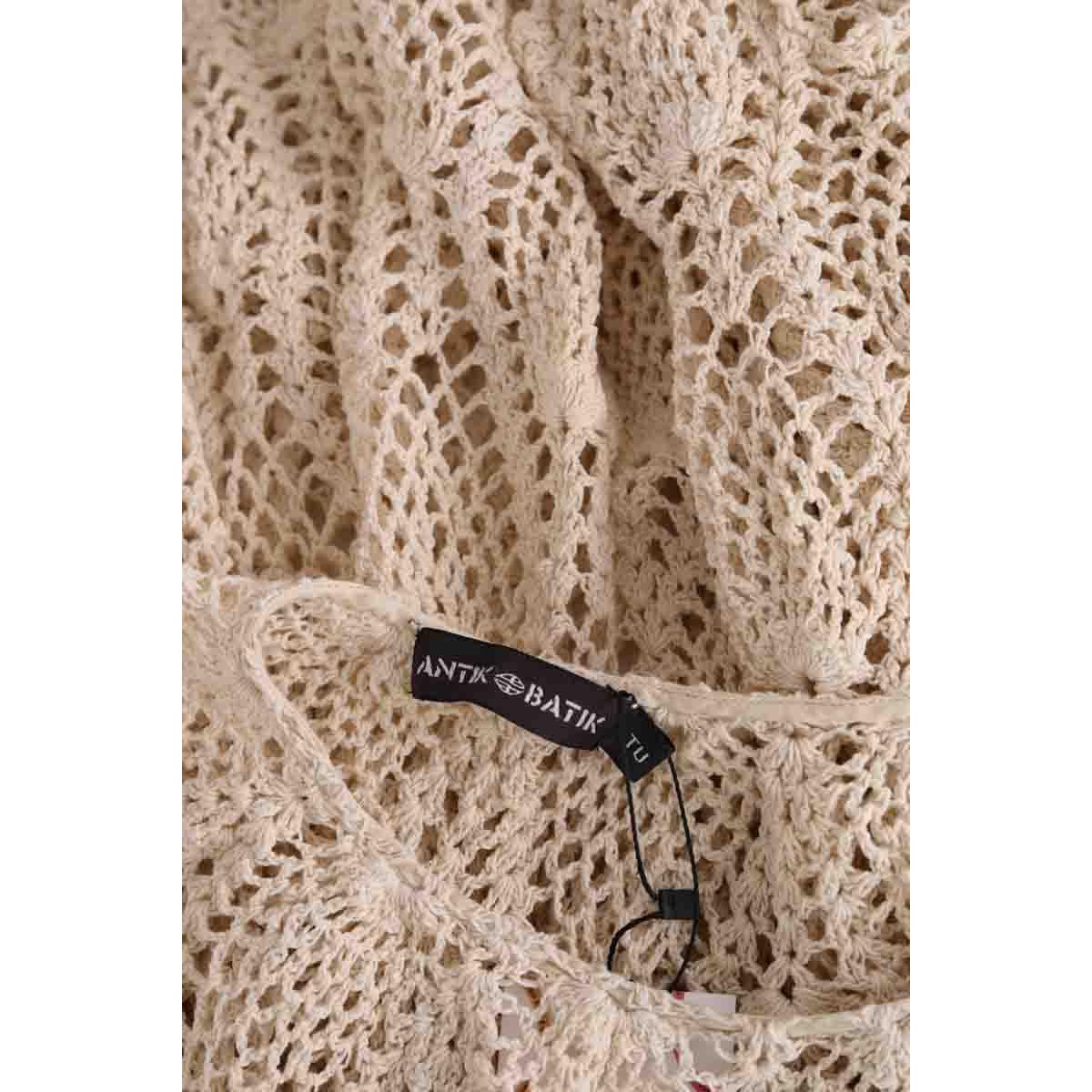 Poncho - Très Bon État ecru, ANTIK BATIK