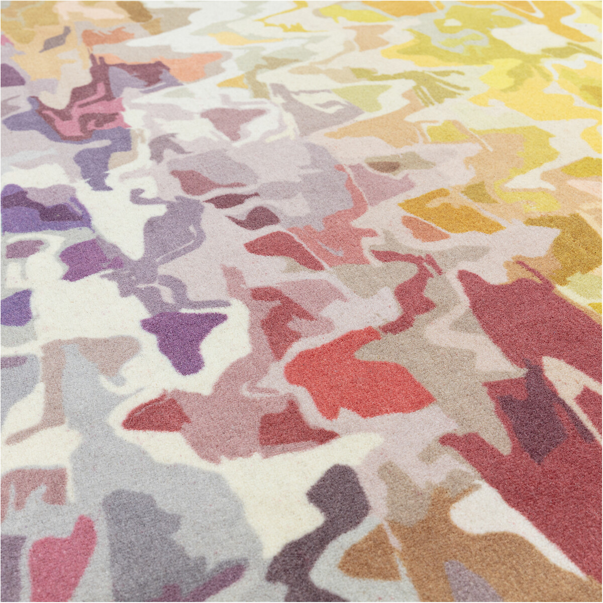 Watercolour Effect Stipple Rug in 100% Wool multi-coloured, SO'HOME