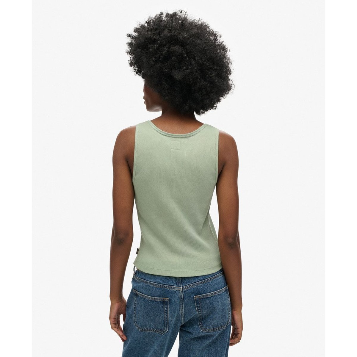 Débardeur boutonné Athletic Essentials vert jade clair, SUPERDRY