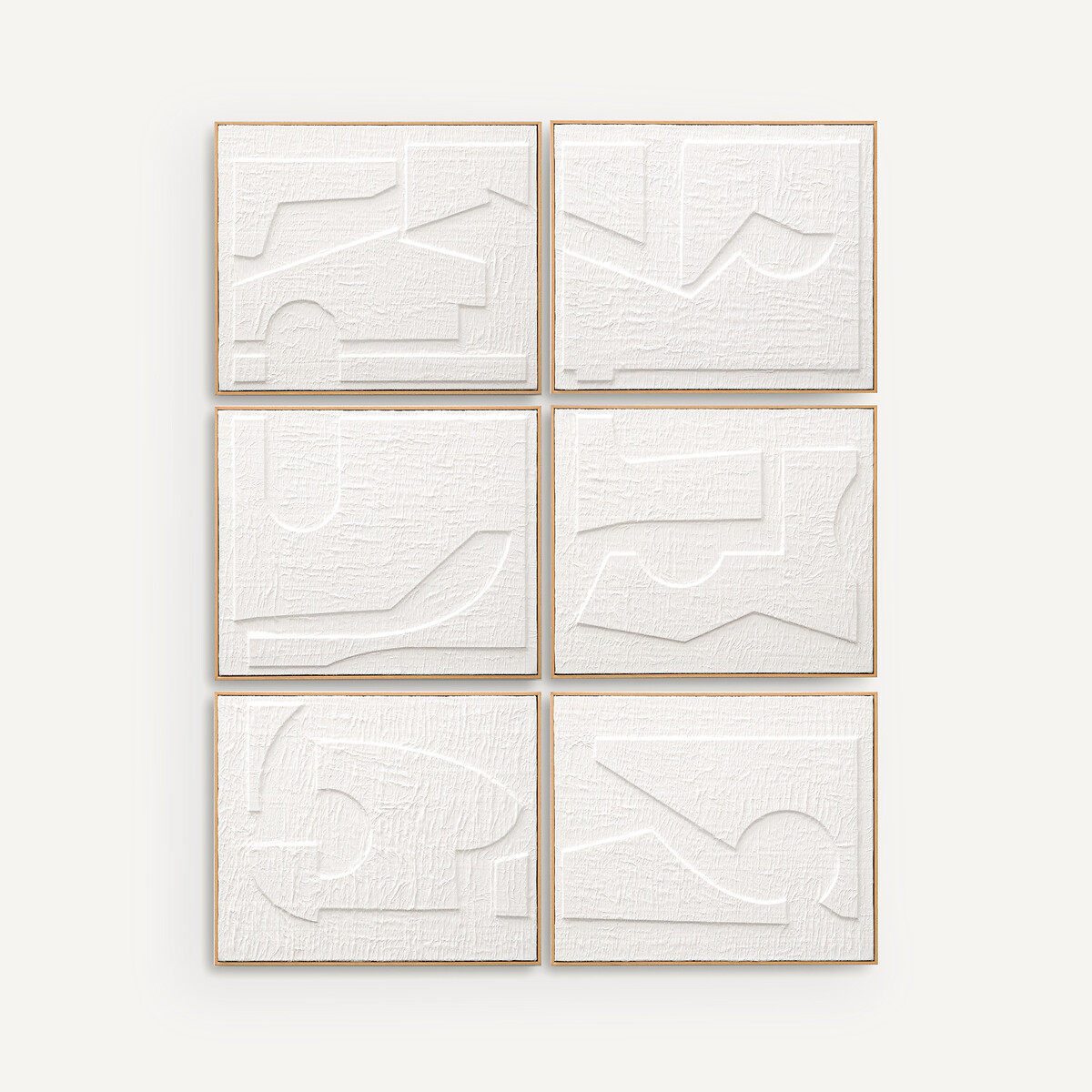 Set of 6 Hekatos Embossed Paper Frames white, AM.PM